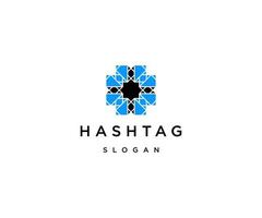 Hashtag logo icon design template vector