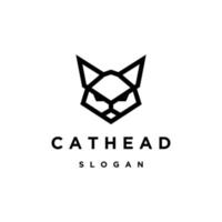 Cat head logo icon design template vector