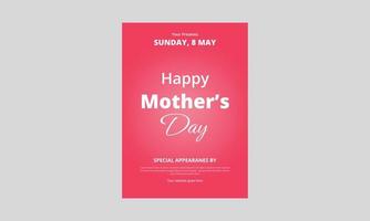 Mother's Day Flyer Template Design. Happy Mother's day Flyer Leaflet Design. Cover, Poster, A4 Size, Flyer design vector
