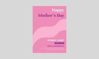 Mother's Day Flyer Template Design. Happy Mother's day Flyer Leaflet Design. Cover, Poster, A4 Size, Flyer design vector