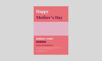 Mother's Day Flyer Template Design. Happy Mother's day Flyer Leaflet Design. Cover, Poster, A4 Size, Flyer design vector