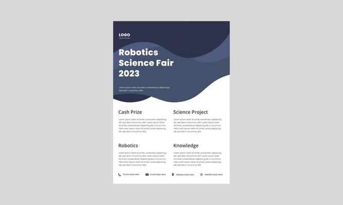 science fair flyer design template. school college university science fair poster leaflet design. kids science fair flyer design.