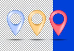 3d set point icon vector design