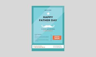 Happy Father's Day Flyer, Vector father's day flyer template, Father's day template for love dad concept.