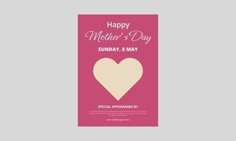 Mother's Day Flyer Template Design. Happy Mother's day Flyer Leaflet Design. Cover, Poster, A4 Size, Flyer design vector