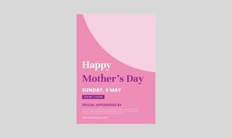 Mother's Day Flyer Template Design. Happy Mother's day Flyer Leaflet Design. Cover, Poster, A4 Size, Flyer design vector