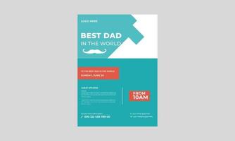 Happy Father's Day Flyer, Vector father's day flyer template, Father's day template for love dad concept.