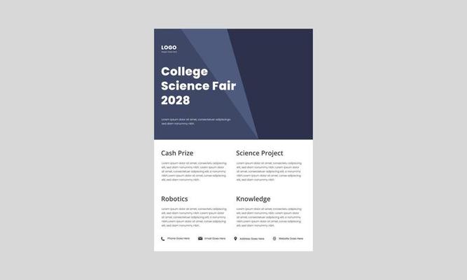 science fair flyer design template. school college university science fair poster leaflet design. kids science fair flyer design.