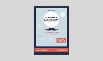 Happy Father's Day Flyer, Vector father's day flyer template, Father's day template for love dad concept.