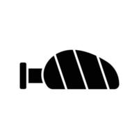 mirror car icon. glyph style. silhouette. suitable for auto parts icon. simple design editable. Design template vector