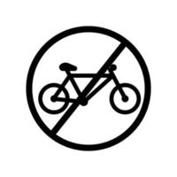 detener el icono de la bicicleta. parada, bicicleta. estilo de glifo. silueta. adecuado para icono de transporte, señales de tráfico. diseño simple editable. vector de plantilla de diseño