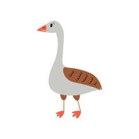 Cartoon bird character goose vector