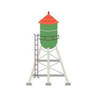 Water tower building vector