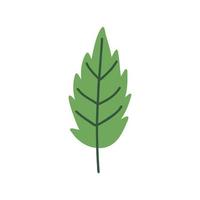 Green simple plain leaf vector