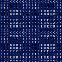 Abstract cyberspace background of numbers and letters. Cybernetic vector background