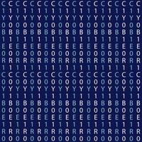 Abstract cyberspace background of numbers and letters. Cybernetic vector background