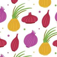 Seamless onion pattern with circles vector