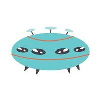 Blue Alien saucer vector
