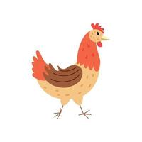 Chicken character doodle vector