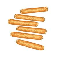 Regular bread sticks vector