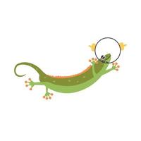 Astronaut Lizard doodle vector