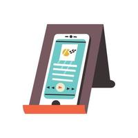 Smartphone on a stand vector