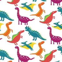 Fun dinosaur seamless pattern. Vector pattern