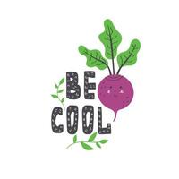 Be cool lettering vector