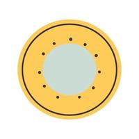 Ceramic modern tableware round vector