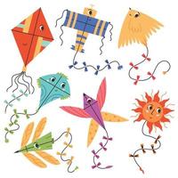 Set of colorful kites