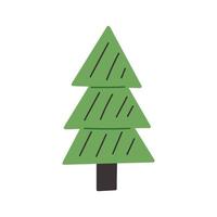 navidad verde arbol de navidad triangular vector