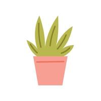 Potted green plant vector