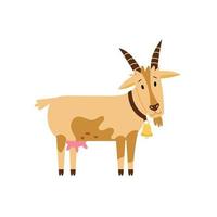 Goat character doodle vector