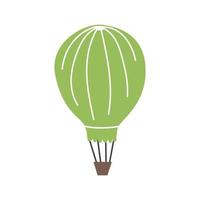 Vector cartoon transport balloon with basket