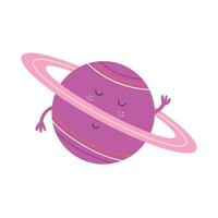 Planet solar system Saturn vector