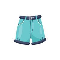 Vector blue denim shorts