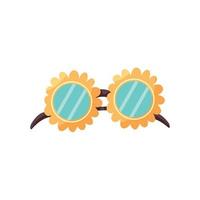 gafas de sol vectoriales con una flor vector