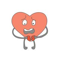 A shocked heart character destroys an attitude vector