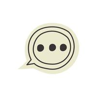Chat with three dots vector