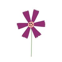 Naive forest purple flower vector