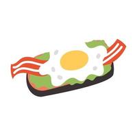 Bacon egg sandwich vector