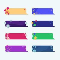 Decorative Flat Mobile Chat Bubbles with Various Themes vector