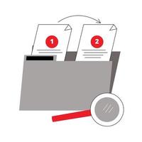 Collection of documents in a folder vector