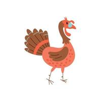 Character turkey doodle vector