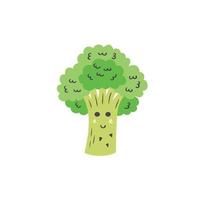 Cute green broccoli vector