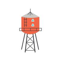 Water tower building vector