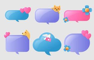 Gradient Decorative Bubble Chat vector