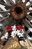 Decorative front yard in Saskatchewan photo