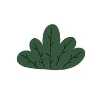 Green bush plants vector