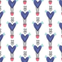 Seamless Pattern Balloon Heart vector